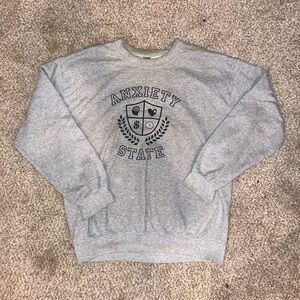 Etsy Anxiety State college crew neck
